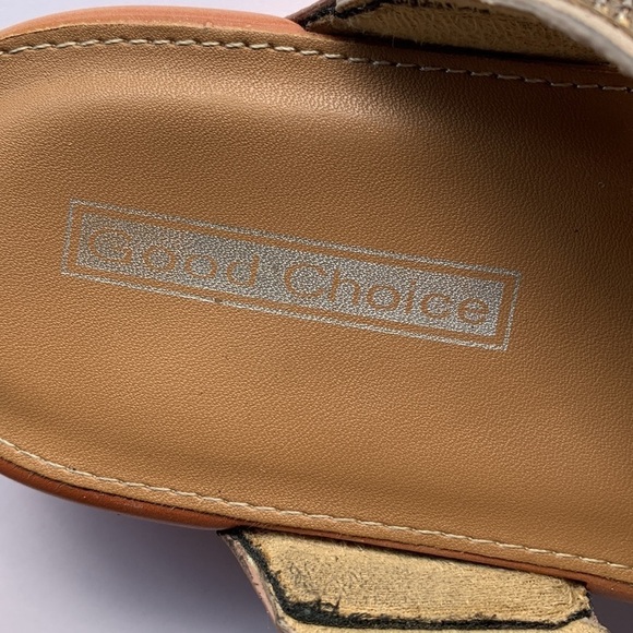 GOOD CHOICE HANAH WOMENS GOLD SPLIT TOE SANDALS SIZE 9 - Picture 4 of 9